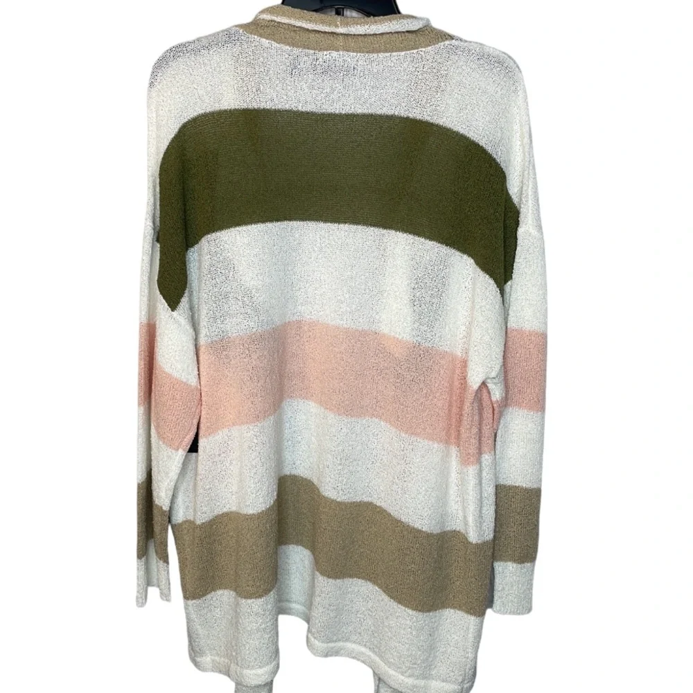 NWT 2X Ella Rafaella open Front Cardigan Sweater 3/4 Sleeve Multicolored - Picture 4 of 15